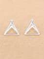 thumb Simple Hollow Solid Triangle stud Earring 0