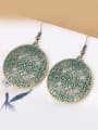 thumb Personalized Antique Bronze Plated Hollow Round Exaggerated Earrings 2