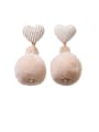 thumb Alloy With Platinum Plated Cute Hairball  Geometric Drop Earrings 2