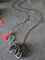 thumb VintageCircles Leaf Shaped Tassel Necklace 1