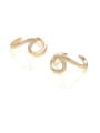 thumb Copper With Gold Plated Simplistic Irregular Street Shot Simple Wave Ear Clip 1