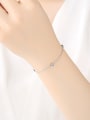 thumb 925 Sterling Silver With Platinum Plated Delicate Chain Bracelets 1