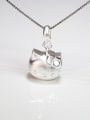 thumb 925 Silver Simple Tiny Hello Kitty Pendant 0