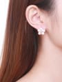 thumb Plum Blossom Shaped Zircon stud Earring 1