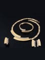 thumb Alloy Imitation-gold Plated Fashion Rhinestone Four Pieces Jewelry Set 1