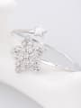thumb Micro Pave Zircons S925 Silver Opening Ring 1