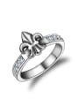thumb Retro style 925 Thai Silver Tiny Cubic Zirconias Ring 0