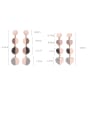 thumb Stainless Steel With Rose Gold Plated Simplistic Round Heart Drop Earrings 3