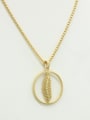 thumb Lovely Round Feather Sweater Necklaces 0