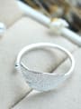 thumb Leaf  Matte Silver Simple Fashion Opening Ring 2