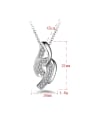 thumb Fashion Shiny Cubic White ZIrconias Copper Necklace 2