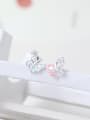 thumb Colorful Glue Butterfly Shaped Stud Earrings 1