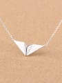 thumb Personalized Paper Plane Silver Necklace 0