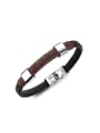 thumb Simple Braided Artificial Leather Band Bracelet 0