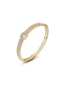 thumb Exquisite 18K Gold Plated H Shaped Bangle 0