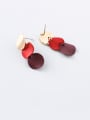 thumb Alloy With Gold Plated Simplistic Round Drop Earrings 0