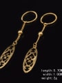 thumb 18k Gold Plated Leaves-shaped Drop Earrings 1