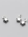thumb 925 Sterling Silver With Rhodium Plated Simplistic Star Charms 1