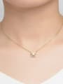 thumb Square Shaped Necklace Gold Plated with Freshwater Pearl 1