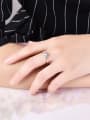 thumb Simply Style 925 Silver Geometric Shaped Zircon Ring 3