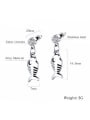 thumb Stainless Steel With Personality fishbone Stud Earrings 2
