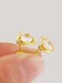 thumb Women Temperament Heart Shaped Rhinestone Stud Earrings 2