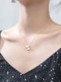 thumb Sterling Silver Plated Gold honeycomb pattern Necklace 1