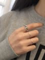 thumb 925 Sterling Silver With Antique Silver Plated Vintage thick chain Free Size Rings 1