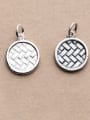thumb 925 Sterling Silver With Antique Silver Plated Vintage Fringe Lines Charms 0
