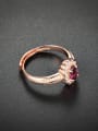 thumb Rose Gold Plated Gemstone Flowery Ring 2