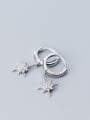 thumb 925 Sterling Silver With Cubic Zirconia Simplistic Star Earrings 1