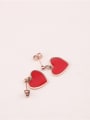 thumb Heart-shape Sweet Drop Earrings 2