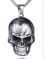 thumb Stainless Steel With Gun Plated Personality Skull Necklaces 0