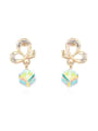 thumb Fashion Butterfly Cubic austrian Crystals Alloy Stud Earrings 0