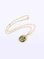 thumb Copper Alloy 23K Gold Plated Classical Dragon Jade Bracelet 1