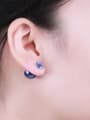 thumb S925 silver 16m glass stud Earring are all-match Tremella nail 1
