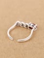 thumb Personalized Garnet Stone Chain Ring 2