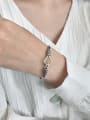 thumb 925 Sterling Silver With Antique Silver Plated Vintage Irregular Bangles 2