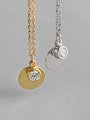 thumb 925 Sterling Silver With Cubic Zirconia Simplistic Round Necklaces 4