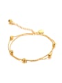 thumb Simple Beads Chain Gold Plated Women Anklet 0