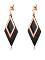 thumb Stainless Steel With Rose Gold Plated Simplistic Geometric Earrings 0