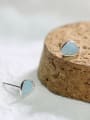 thumb Tiny Little Blue Fish Enamel 925 Silver Stud Earrings 1