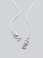 thumb Fashionable Fish Shaped S925 Silver Line Earrings 0