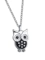 thumb 925 Sterling Silver With  Enamel  Cute Retro owl  Necklaces 0