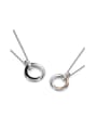 thumb Simple Three Rings Lovers Necklace 0