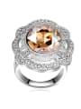 thumb Exaggerated Round austrian Crystals Alloy Ring 1
