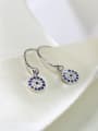 thumb 925 Silver Simple Evil's Eyes Earrings 2