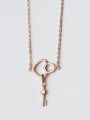 thumb Elegant Rose Gold Plated Heart Shaped S925 Silver Necklace 0