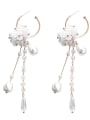 thumb Alloy With Rose Gold Plated Cute Flower Drop Earrings 0