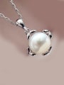 thumb Freshwater Pearl Four-leaf Flower Necklace 0